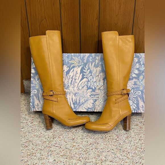 ULLA JOHNSON Adler Leather Buckle Knee High Boots size 37 - Picture 10 of 15